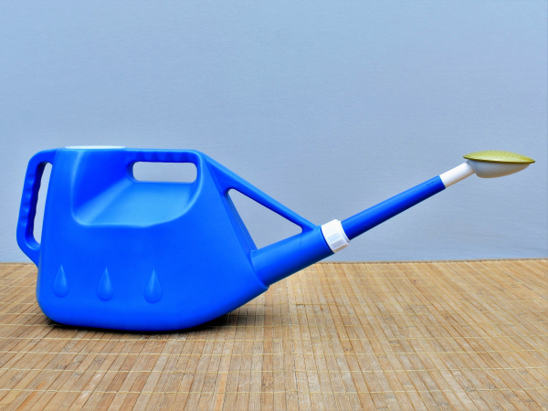 Gießkanne aus Kunststoff mit Metallbrause, 6 Liter